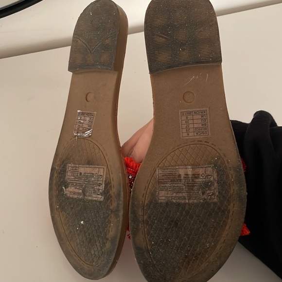 Forever 21 Beaded Fringe-Vamp Sandals - Picture 6 of 6